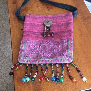 Small beaded shoulder bag